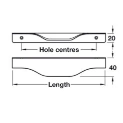 Patience Profile Cabinet Handle -Lighting Specialty Store 126.17.230.2