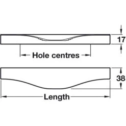 Hafele Noma Profile Handle For Kitchen Cabinet Doors -Lighting Specialty Store 126.45.045.3