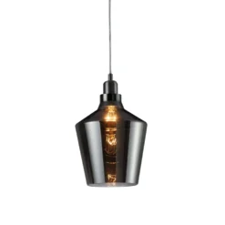 Calais Pendant Ceiling Light, Smoked Glass