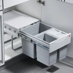 Hailo Space Saving Tandem 40 Waste Bin, 36 Litre Capacity