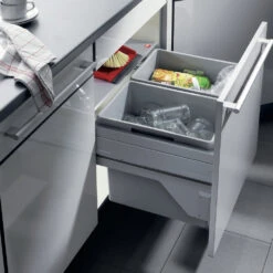 Hailo Euro-Cargo Soft Close 60 Waste Bin, 60 Litre Capacity