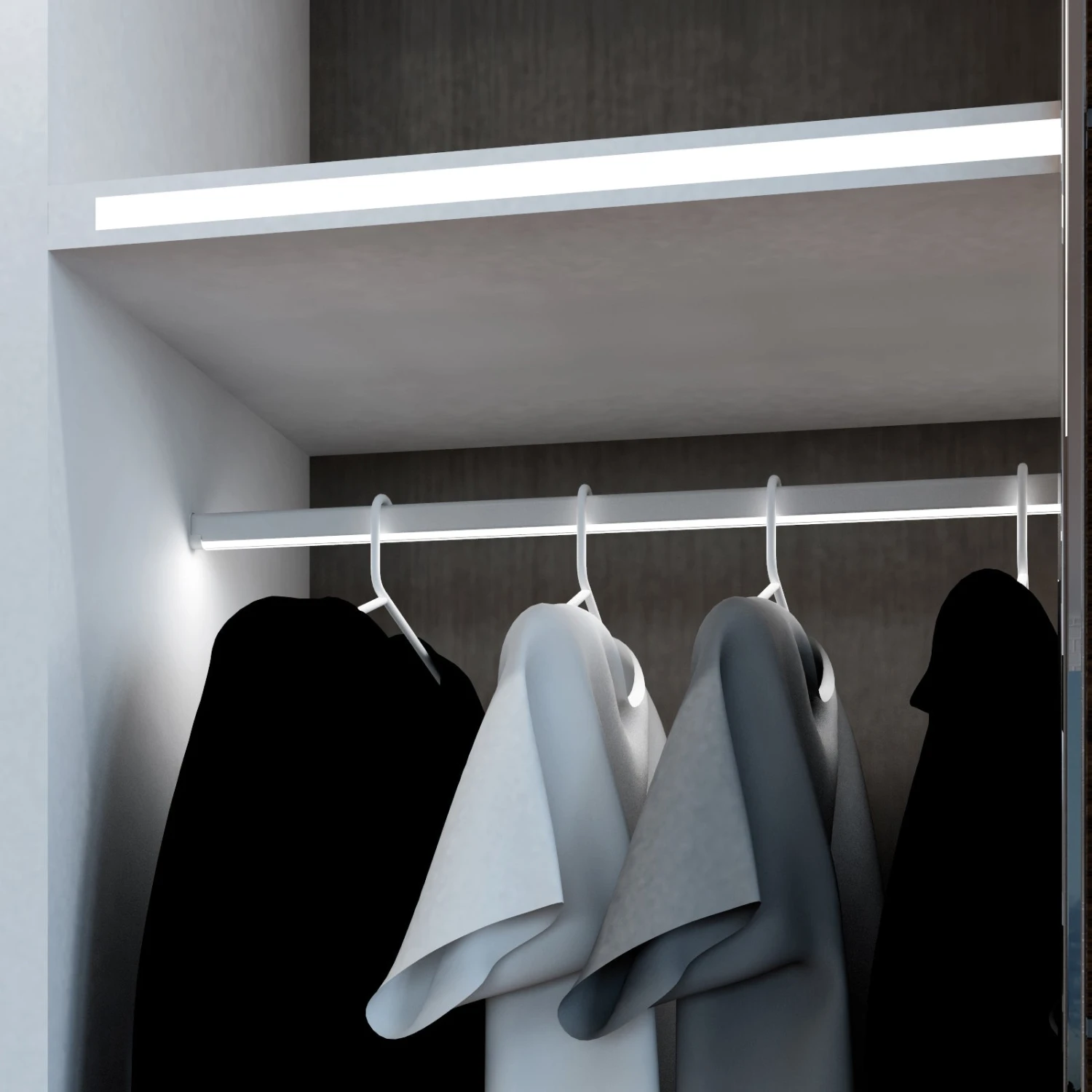 LED Aluminium Extrusion - Wardrobe Hanging Rails 1 LED Aluminium Extrusion - Wardrobe Hanging Rails