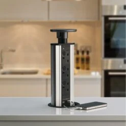 Powerport - Pop Up Sockets & USB Charger - Black Top Finish