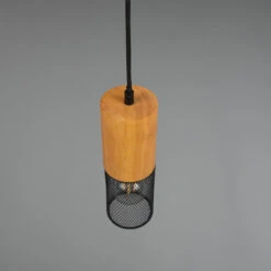 Duoline Track Lighting - Modern Matt Black & Wood Drop Light -Lighting Specialty Store 73430132.3