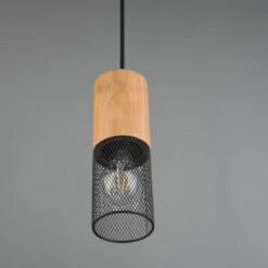 Duoline Track Lighting - Modern Matt Black & Wood Drop Light -Lighting Specialty Store 73430132.4