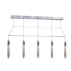 Shard 5 Light LED Ceiling Bar Pendant Light, IP20 Rated