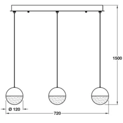 Eclipse 3 Sphere Bar LED Ceiling Pendant Light, IP20 Rated -Lighting Specialty Store 833.42.045.1