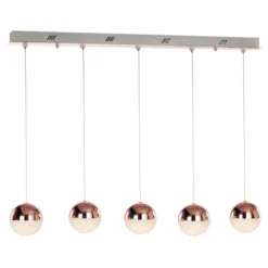 Eclipse 5 Light Ceiling Bar Pendant, Adjustable, IP20 Rated