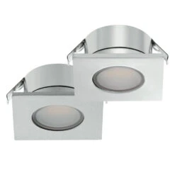 Loox 12V 2023 Square LED Recessed Downlight - Chrome Finish