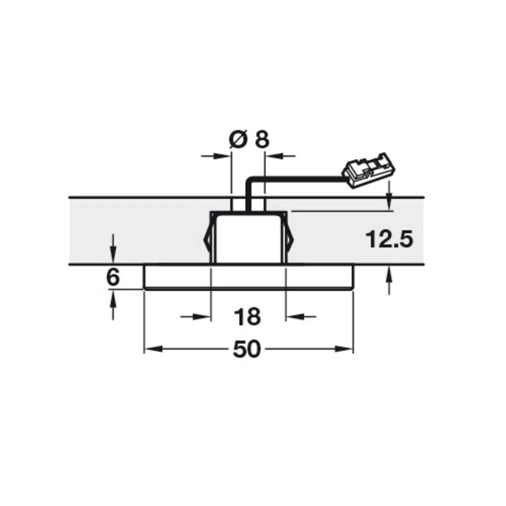 Hafele 12V LED 2036 Profile Under Cabinet Downlight 3 Hafele 12V LED 2036 Profile Under Cabinet Downlight - Image 3