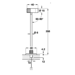 Hafele Loox LED Post Display Cabinet Lighting -Lighting Specialty Store 833.80.000.3