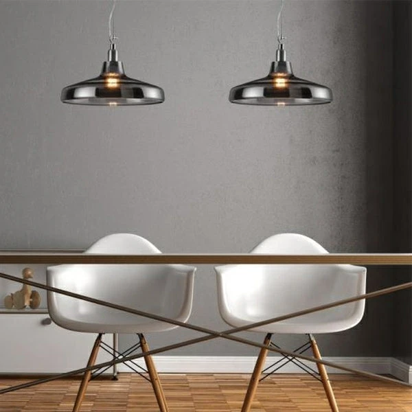 Leyton Lighting Dover Pendant Ceiling Light, Smoked Glass Body 5 Leyton Lighting Dover Pendant Ceiling Light, Smoked Glass Body - Image 5