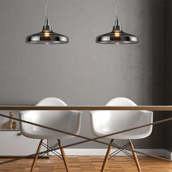 Leyton Lighting Dover Pendant Ceiling Light, Smoked Glass Body 3 Leyton Lighting Dover Pendant Ceiling Light, Smoked Glass Body - Image 3