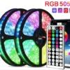 Led Lights For Room RGB 5050 Led Strip With Remote Control Color Changing RGB Tape Lights For Home Party Decoration TV Backlight