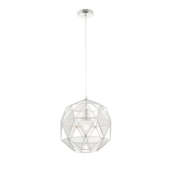 Hex Chrome Industrial Style Pendant