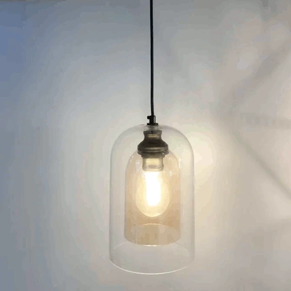 Danube E27 IP44 Double Glass Pendant Light 1 Danube E27 IP44 Double Glass Pendant Light