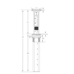 Motorised Pop Up Socket - With Qi Charger & Bluetooth Speaker -Lighting Specialty Store SY8994SPEAKER2