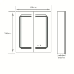 Calgary Double Tunable Bathroom LED Mirror Cabinet -Lighting Specialty Store SY9036.6