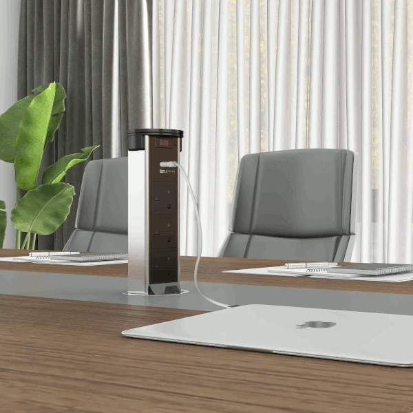 Powertech Pro Pull Up Socket With USB & Qi Charging 1 Powertech Pro Pull Up Socket With USB & Qi Charging