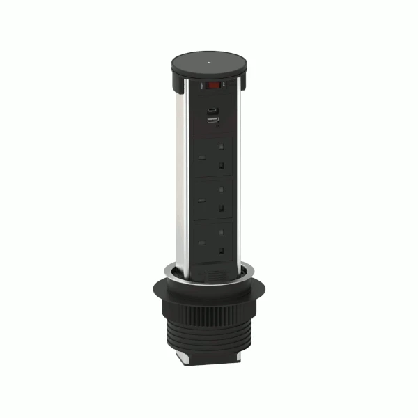 Powertech Pro Pull Up Socket With USB & Qi Charging 2 Powertech Pro Pull Up Socket With USB & Qi Charging - Image 2
