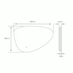 Nara Pebble Tunable LED Bathroom Mirror -Lighting Specialty Store SY9110.2