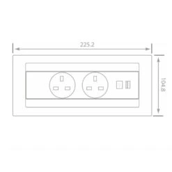Evoline Back Flip Worktop Socket -Lighting Specialty Store SY9736.4