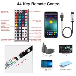 Led Lights For Room RGB 5050 Led Strip With Remote Control Color Changing RGB Tape Lights For Home Party Decoration TV Backlight -Lighting Specialty Store Sed5e3717d88f40549f2866aa9d65e784l