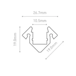 Corner Profile - LED Aluminium Extrusion -Lighting Specialty Store UC.2